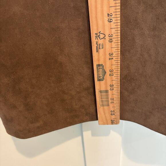 DKNY Dress Womens 6 Brown Faux Suede Puff Sleeve‎ V Neck Fitted Mini Cocktail - Picture 6 of 12